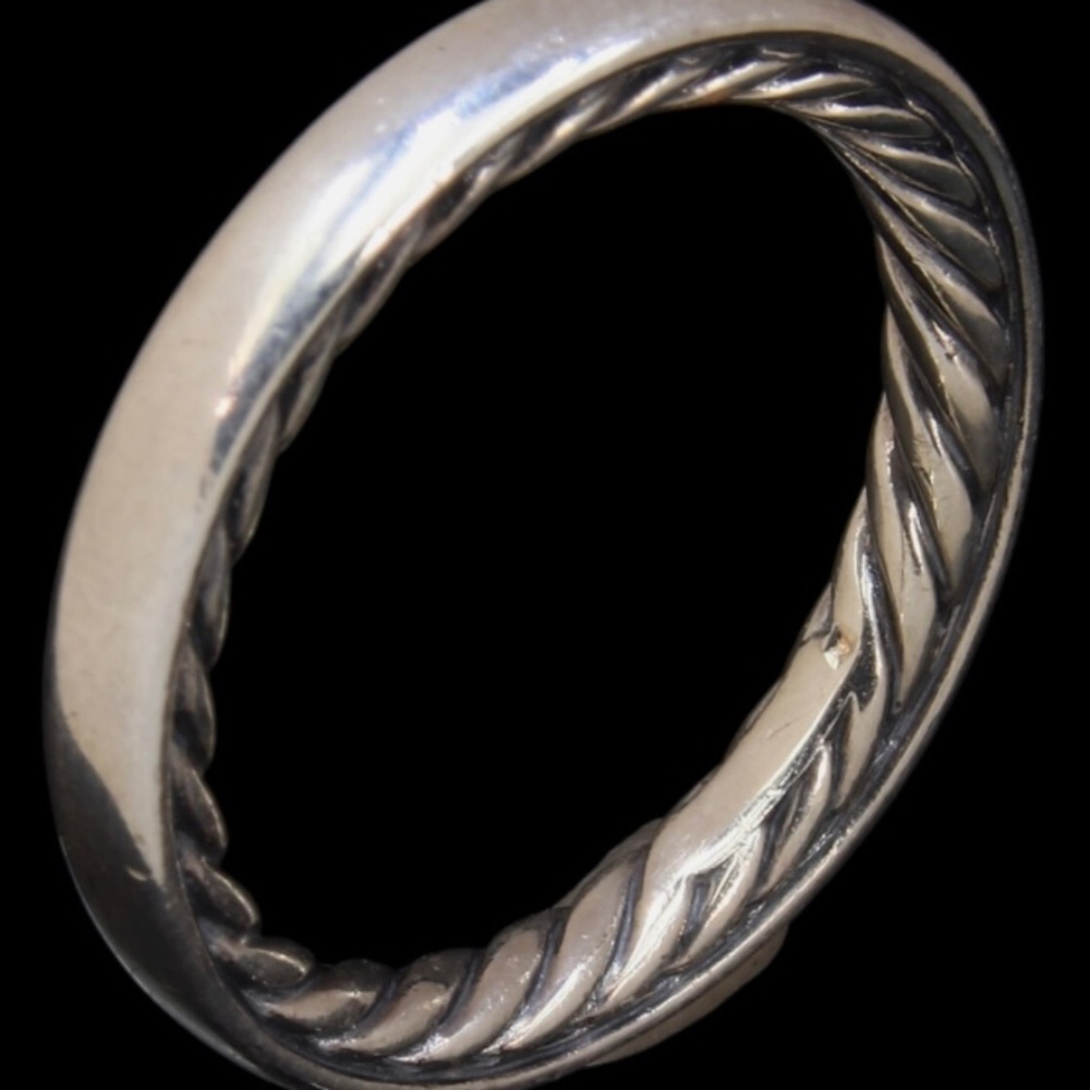 David Yurman Inside Cable Stirling Silver Ring 5.25